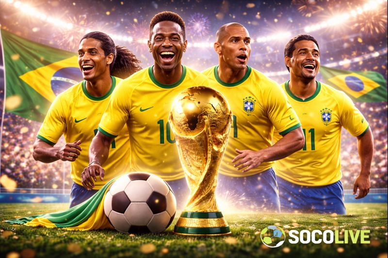 Brazil sở hữu nhiều huyền thoại bóng đá trên thế giới 