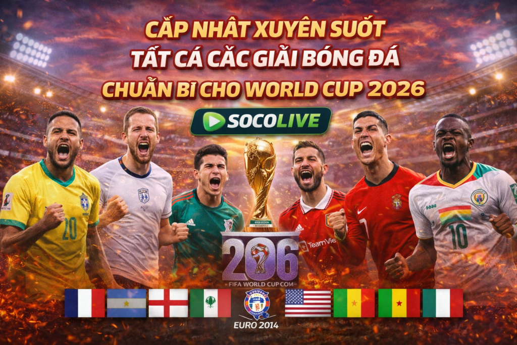 Cập nhật xuyên suốt tất cả các giải bóng đá chuẩn bị cho World Cup 2026